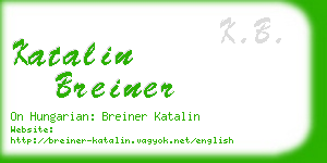 katalin breiner business card